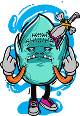 colorful funny and scary Monster illustration