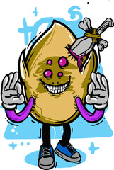 colorful funny and scary Monster illustration