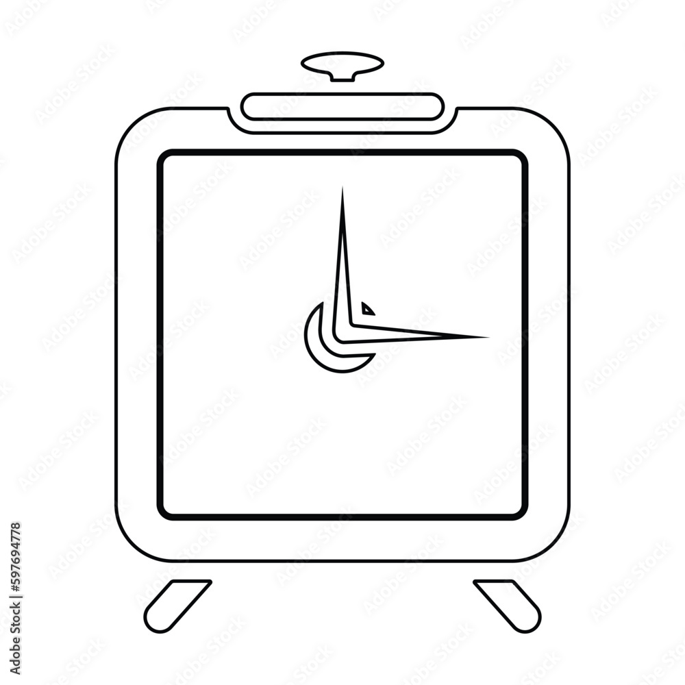 Canvas Prints Timer and clock icon outline symbol.
