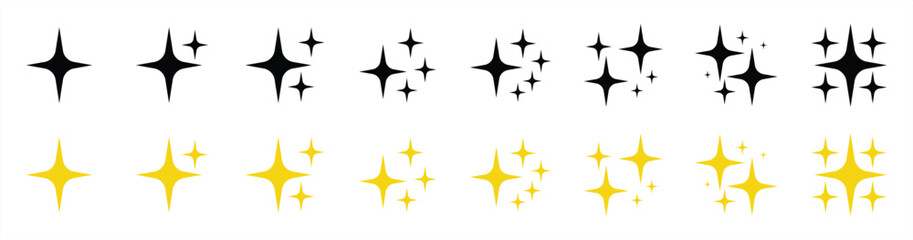Sparkle star icon. decoration twinkle, sparkle star shiny, sparkle star icon sign and symbol. Vector illustration.