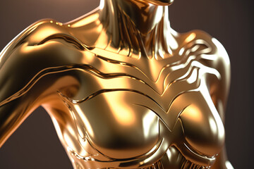 Złota figura, kobiecość - Golden figure, femininity - Generative