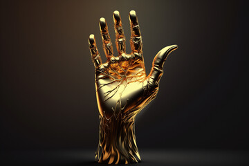 Złota rączka, złota dłoń - Golden hand, golden hand - Generative - obrazy, fototapety, plakaty
