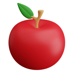 3D Icon Apple Fruit Illustrations