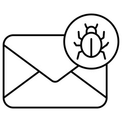 An icon design of mail bug