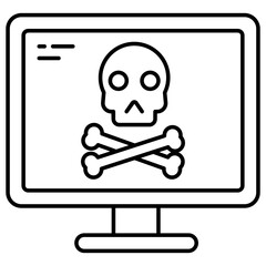 Perfect design icon of online danger