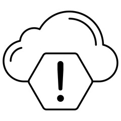 An icon design of cloud error 