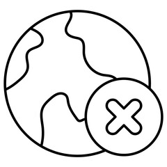 Trendy vector design of no globe