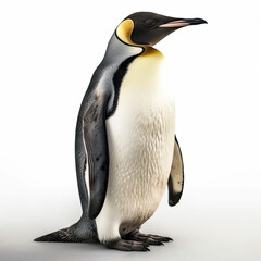 Emperor Penguin Full Body on White Background - Made with Generative AI