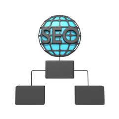 3d icon of browser structure SEO