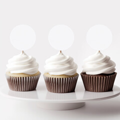  Modern Minimalist Cupcake Toppers Mock up