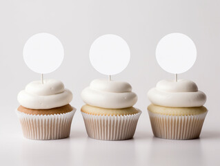  Modern Minimalist Cupcake Toppers Mock up