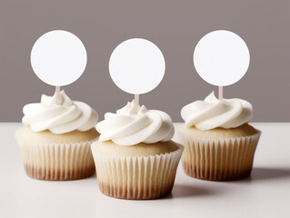  Modern Minimalist Cupcake Toppers Mock up