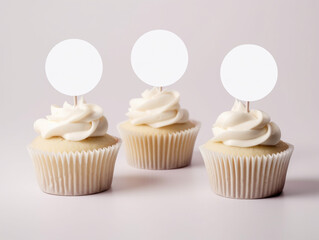  Modern Minimalist Cupcake Toppers Mock up