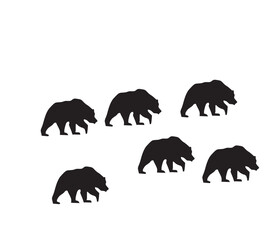 silhouettes of elephants