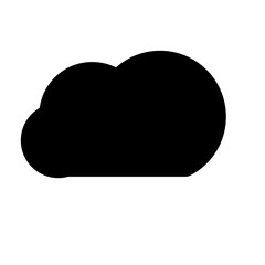 silhouette cloud icon