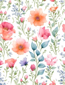 flower, floral, vector, pattern, nature, spring, seamless, illustration, flowers, pink, summer, design, leaf, rose, plant, blossom, decoration, art, tulip, bouquet, card, flora, wallpaper, garden, bea
