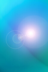 Abstract shiny spotlight background with copy space. Sun and sky backdrop with light flare. Illustration concept for graphic design, banner, poster, website, presentation or wallpaper.