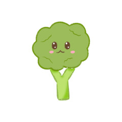 Veggies illustrations, happy veggies with and with out smiled face, cute vegetables 