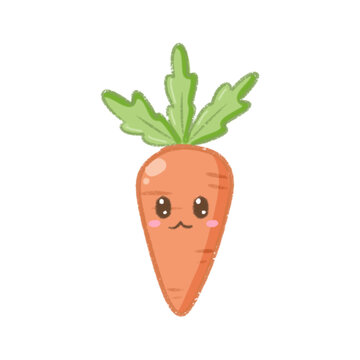 Veggies illustrations, happy veggies with and with out smiled face, cute vegetables 