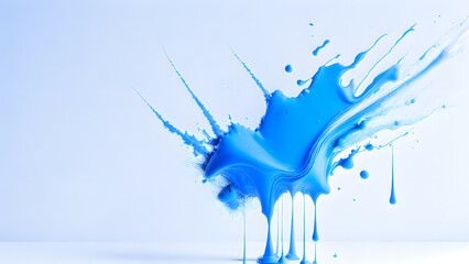 Obraz premium Blue liquid splashes