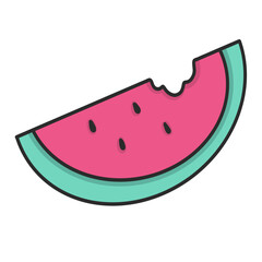 slice of watermelon on png background