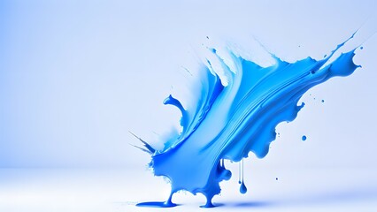 Blue liquid splashes