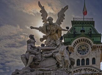 detail of a fountain trieste