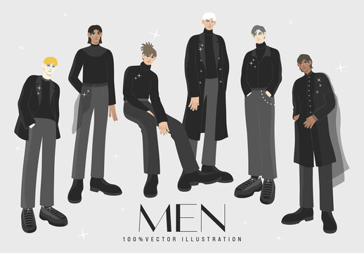 Men Illustrations Set