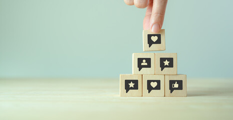 Social media interaction concept. Various symbols and opinions are accepted. The way we connect, interact, and share information. Opened up new opportunities for businesses to engage with customers.