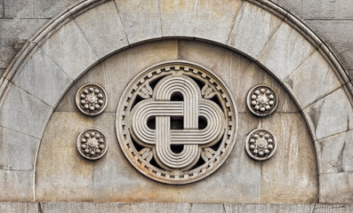 Obraz premium carved stone at the synagogue 