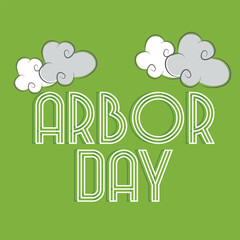 Vector illustration of a Background for Arbor Day.
