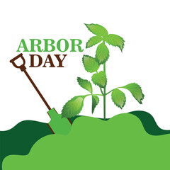 Vector illustration of a Background for Arbor Day.