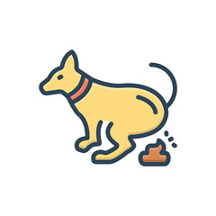 Color illustration icon for crap 