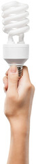 Closeup of Hand Holding a Light Bulb