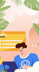 Business Network Security Character Flat Vector Concept Operation Hand Drawn Illustration
