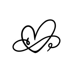 line drawing of love sign
