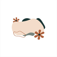 Boho Leaf Floral Banner