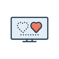 Color illustration icon for animated 