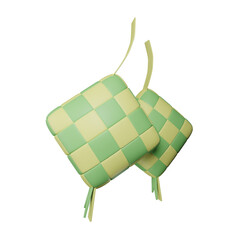 3D Icon Ketupat Ramadan Islamic Object