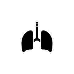simple flat lung icon illustration vector, lungs symbol