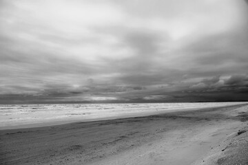 Dramatic sky in the beach