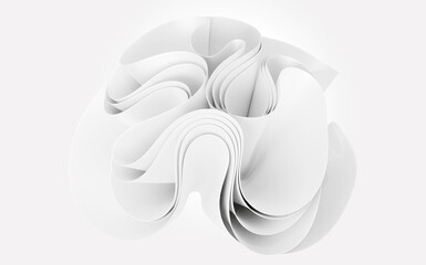 3d render, abstract modern background, folded cloth macro, fashion wallpaper with wavy layers and ruffles