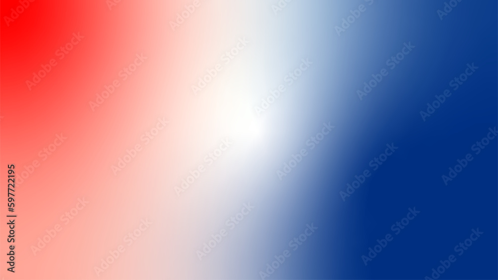 Wall mural abstract red white blue tricolor flag gradient background