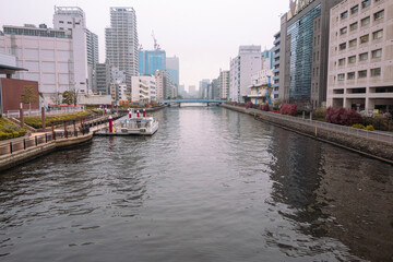 Obraz premium 芝浦アイランド 芝浦運河風景