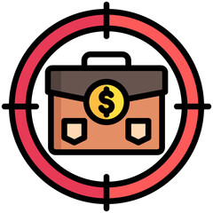 Obraz premium target business and finance icons.