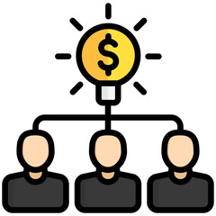 team work business and finance icons.