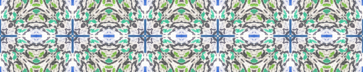 Kaleidoscope Seamless Ikat Print. Multicolour