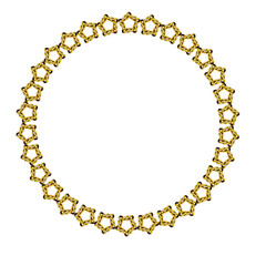 Abstract golden chain circle element