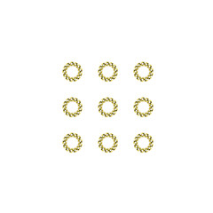 Abstract golden chain circle element