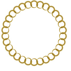 Abstract golden chain circle element